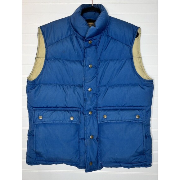 Eddie Bauer Other - Eddie Bauer Down Puffer Vest Large Vintage 80s Outdoors Hiking Mens Blue